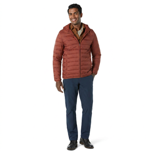Blouson matelassé personnalisé pour homme à manches longues, idéal pour l'extérieur, avec doublure thermique, imperméable et résistant au froid, avec logo frontal - Product Image 1