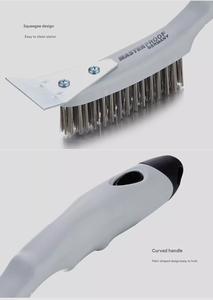 Di alta qualità spazzola a filo manuale in <span class=keywords><strong>acciaio</strong></span> <span class=keywords><strong>inox</strong></span> per la rimozione delle scorie per la pulizia industriale e domestica - Product Image 4