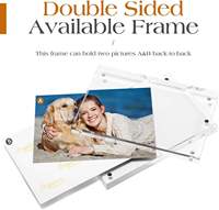 Cadre photo magnétique personnalisé en acrylique, design traditionnel 5x7 et 4x6, format moyen, durable, pour décoration de bureau et aimants de réfrigérateur