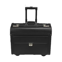 Valise à roulettes pilote unisexe pour hommes en vente en gros d'usine Bagages de voyage en pu avec roulette Spinner Boarding Case