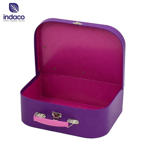 Wholesale of customized purple unicorn cardboard high-end <b>suitcase</b> with handle gift box in 2026 - Product Image 5