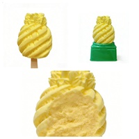 Glace 3D aux fruits virale en gros, saveurs mangue banane personnalisables, emballage en boîte de sucre
