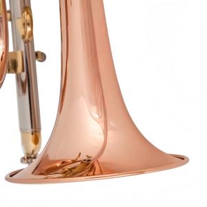 Trompeta <span class=keywords><strong>Corneta</strong></span> de Latón de Alta Calidad en Si bemol, Lacado Dorado, Bronce Fosforoso Tricolor, Instrumento de Viento con 3 Válvulas de Pistón para Principiantes - Product Image 2