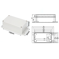 Boîte de projet électronique en plastique étanche de haute qualité 158*90*65E, boîte de jonction IP65, plastique ABS, couvercle transparent