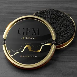 Customizable Luxury Metal Cans Different Capacity Colors For Caviar Farm Caviar Distributors Wholesale For Michelin Restaurants