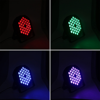 4 Luces LED Planas para Escenario, 36 LED, Efecto RGB 3 en 1, DMX 512, para DJ, Discoteca, Fiestas, Navidad, Bar, Club, Bodas, Espectáculos