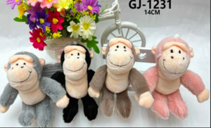 Adorno Colgante de Peluche con Forma de Mono de 14 cm, Decoración Navideña para Interiores, Muñeco de Juguete - Product Image 3