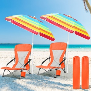 Large 1.8M Oxford Beach <b>Umbrella</b> Commercial Outdoor Manual Classic Straight <b>Windproof</b> All-in-1 Sunny & Rainy Use - Product Image 1