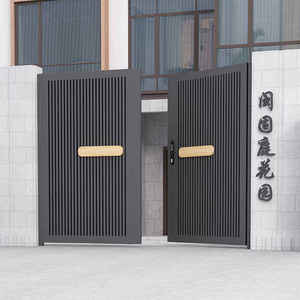 Portail de villa en alliage d'aluminium, porte de jardin extérieure manuelle en fer, portail de cour en acier inoxydable, portail rural - Product Image 3
