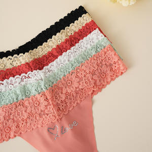 Hoogwaardige dames slipjes met bloemenprint, ademend, laag uitgesneden, gebreid ondergoed, dunne <span class=keywords><strong>hipster</strong></span> snit voor dagelijks gebruik - Product Image 4