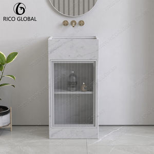 Lavabo de Piedra Natural con Diseño Moderno de Empalme, Fácil Instalación para Mueble de Baño - Product Image 1
