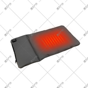 Cojín Calefactor Plegable Rectangular Gris Naranja de Poliéster para Silla de Camping, Almohadilla Térmica Portátil para Exteriores con Temperatura Ajustable - Product Image 1
