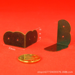 Antique Style Corner Protectors 30x18mm Carbon Steel Right Angle Butterfly Design For Boxes Furniture <b>Hardware</b> - Product Image 2