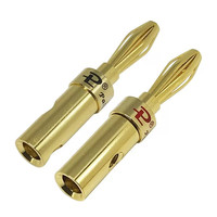Connecteurs banane 4 mm plaqués or - Bornes de connexion audio sans soudure pour haut-parleurs et câbles audio