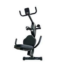 Vélo d'exercice magnétique inclinable, vélo d'appartement silencieux avec dossier, appareil cardio pour la remise en forme et la rééducation à domicile