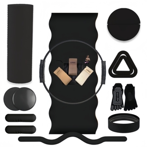 Set de Fitness para el Hogar: Barra de Pesas con Logotipo Personalizado de Fábrica, Anillo de Silicona para Mancuernas, Tapete de Yoga, Accesorios de Yoga y Pilates - Product Image 1