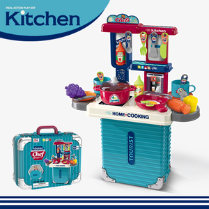 Ensemble de cuisine en plastique ABS pour enfants d'âge préscolaire, jeu d'imitation, unisexe, avec valise portable - Product Image 2