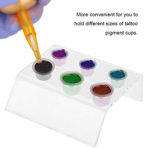 Transparent Acrylic Microblading Pigment Cup Durable Tattoo Ink Cup <b>Holder</b> for Beauty Academy Training - Product Image 6