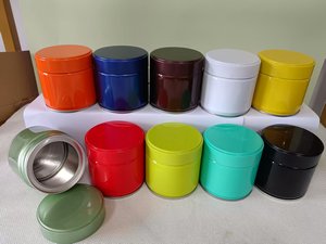 Thực Phẩm Cấp 60Mm Vòng Nhỏ Kim Loại Tinplate Lon 40G 50G Không Khí Chặt Chẽ Con Dấu Container Matcha Bột 60 * H60/60 * H68/60 * H100mm Cho Bánh - Product Image 2