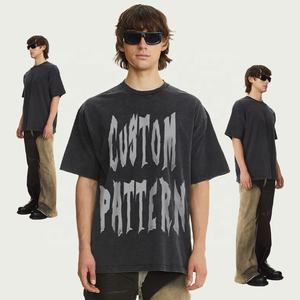 เสื้อยืดวินเทจซักได้สำหรับผู้ชายพิมพ์ลายหน้าจอ Dtg ด้วยกรดบ็อกซี่ที่มีน้ำหนักมาก280 GSM - Product Image 1