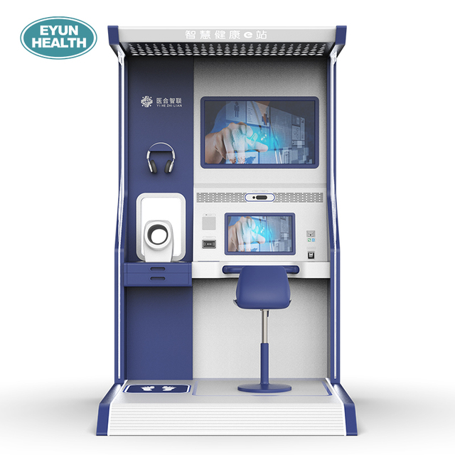 Eyun Telemedicine Health Care Kiosk With Card Issuing A4 Printer Hospital Check-in Kiosk