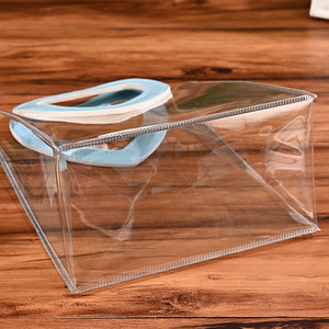 20*18*10cm Custom New Fashion Transparent Lady <strong>Cosmetic</strong> PVC Gift Tote Travel <strong>Bag</strong> clear Makeup Pouch with Heart Handle - Product Image 5