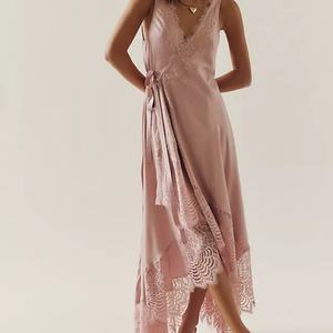 Robe d'été élégante mi-longue sans manches en dentelle pour femme 2025 – Robes décontractées personnalisées de haute qualité pour femmes - Product Image 1