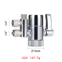 Filtre à eau moderne de haute qualité en acier inoxydable 304 à double sortie pour robinets de cuisine et de salle de bain