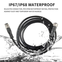 Câble d'alimentation M12 personnalisé mâle à femelle IP67 étanche personnalisé 2 3 4 5 6 8 12 17 broches capteur M12 4 broches connecteur 8 broches câble M12