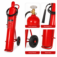 Extincteur à CO2 sur roues en acier au carbone personnalisable KHI (rouge)