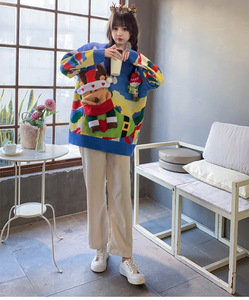 Fashion Women Ugly <strong>Christmas</strong> Embellished Knitted Sweater <strong>Christmas</strong> <strong>Jumper</strong> Pullover Sweater <strong>Girls</strong> Crew Neck Xmas Sweaters - Product Image 6
