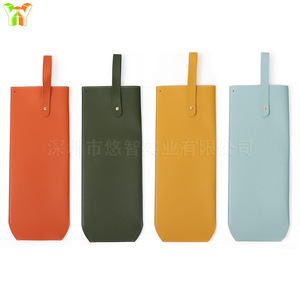 กระเป๋าใส่ไวน์หนัง PU พร้อมส่ง, กระเป๋าของขวัญใส่ไวน์สำหรับงานปาร์ตี้แบบขวดเดียว, กระเป๋าเก็บแชมเปญขนาด 750 มล. - Product Image 4