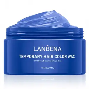 Lanbena Temporary Clay Cream Paint Dye Styling Party Hair Color Wax Royal Blue