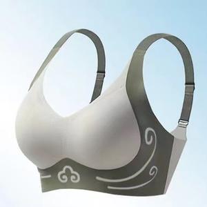 Queen Size sans couture Anti-gravité levage soutien-gorge push-up couleur contrastée soutien-gorge de sport en Nylon <span class=keywords><strong>coupe</strong></span> sans course fixe rétrécissement secondaire fait - Product Image 6