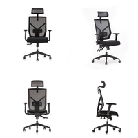 Chaise de bureau moderne réglable à dossier haut en maille avec protection lombaire pour salles de conférence des employés