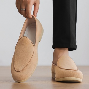 Mocassins à lacets sur le devant grande taille en cuir mat, nouvelle collection automne 2025, chaussures de ville formelles pour homme, chaussures de marié - Product Image 1