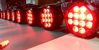 Lumière de scène LED RGBW mince et plate 12*18W, étanche, indice de protection IP65, télécommande DMX sans fil, activation sonore, pour DJ