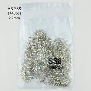 <span class=keywords><strong>Strass</strong></span> en verre cristal Selina à dos plat AB, 12 facettes - <span class=keywords><strong>Strass</strong></span> brillant écologique non thermocollant pour nail art, maquillage de scène, téléphone - Product Image 6