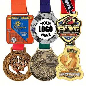 Médailles sportives en métal personnalisées pour les événements scolaires et les marathons, médailles d'or, d'argent et de bronze avec logo pour cadeaux promotionnels - Product Image 1