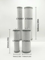 Cartouche filtrante en bloc de charbon actif de coque de noix de coco CTO de 20 pouces à haute valeur d'iode pour le traitement de l'eau domestique et extérieure