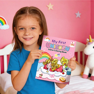 Libro de Colorear de Papel con Temática de Unicornio, Divertido, con Juegos de Actividades Mentales, Rompecabezas, Busca y Encuentra, para Niños de 3 a 6 Años - Product Image 1