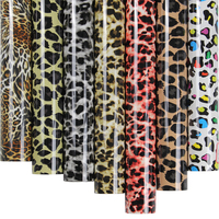 Facile à couper à motifs léopard transfert de chaleur HTV vinyle PU vinyle Film vinyle rouleau Flex vinyle pour vêtements