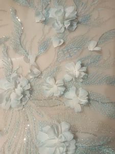 Dp228 pháp Tulle ren vải với handmade 3D hoa thêu Châu Phi sequin cho cô gái váy cưới phù dâu 'trang phục - Product Image 5