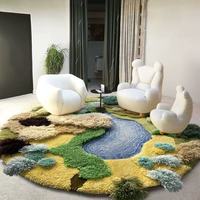 Tapis moderne shaggy de haute qualité, tufté à la main, ensembles de tapis sur mesure pour salon, salle à manger, entrée et décoration de porte.