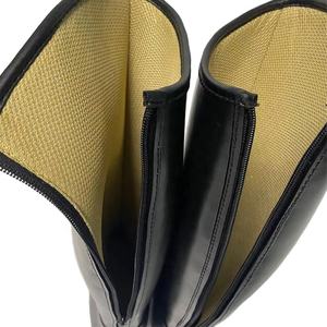 รองเท้าบูตขี่ม้าหนังแท้แบบยาวถึงเข่าทำจากพีวีซีเงางามสำหรับผู้ชายผู้หญิงโลโก้ออกแบบได้ตามต้องการ - Product Image 6