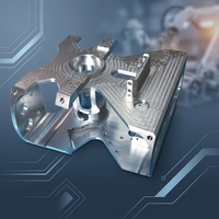 Boîtier de contrôle d'automatisation en aluminium complexe usiné CNC 5 axes à tolérance stricte, composants métalliques personnalisés