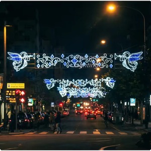 IP65 Outdoor Cross Street & <b>Pole</b> Mounted Metal LED Motif <b>Lights</b> Christmas Holiday Festival Street Decorative Lighting - Product Image 6