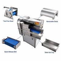 Máquina Procesadora de Vegetales Comercial de Alta Capacidad, Acero Inoxidable 304 de Grado Alimenticio, Certificación CE, Higiénica, Fácil de Limpiar, 500W 1000W