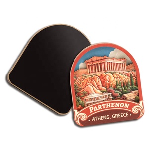 מגנט למקרר מעץ MDF תלת מימדי, בעיצוב חדש, מודרני, בסגנון עיר אירופאית, מזכרת בהתאמה אישית, ידידותי לסביבה, חרוט בלייזר, לבית - Product Image 3