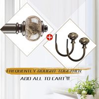 Support de tringle à rideau Embouts marbrés Rideaux décoratifs Draperies Supports de rideaux de fenêtre Traces et accessoires